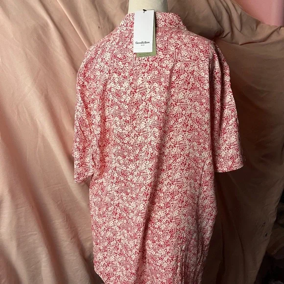 Goodfellow & Co Pink Floral Button Down Shirt - Picture 3 of 5